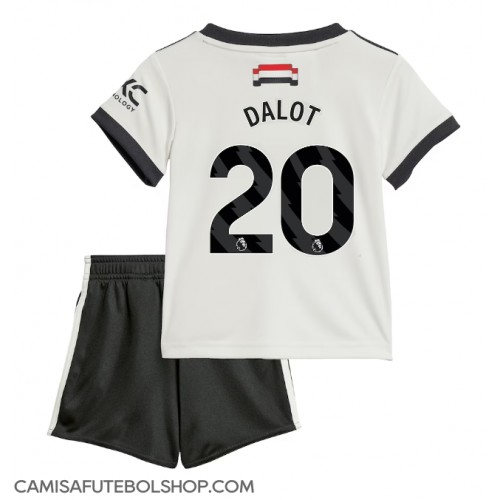 Camisa de time de futebol Manchester United Diogo Dalot #20 Replicas 3º Equipamento Infantil 2024-25 Manga Curta (+ Calças curtas)